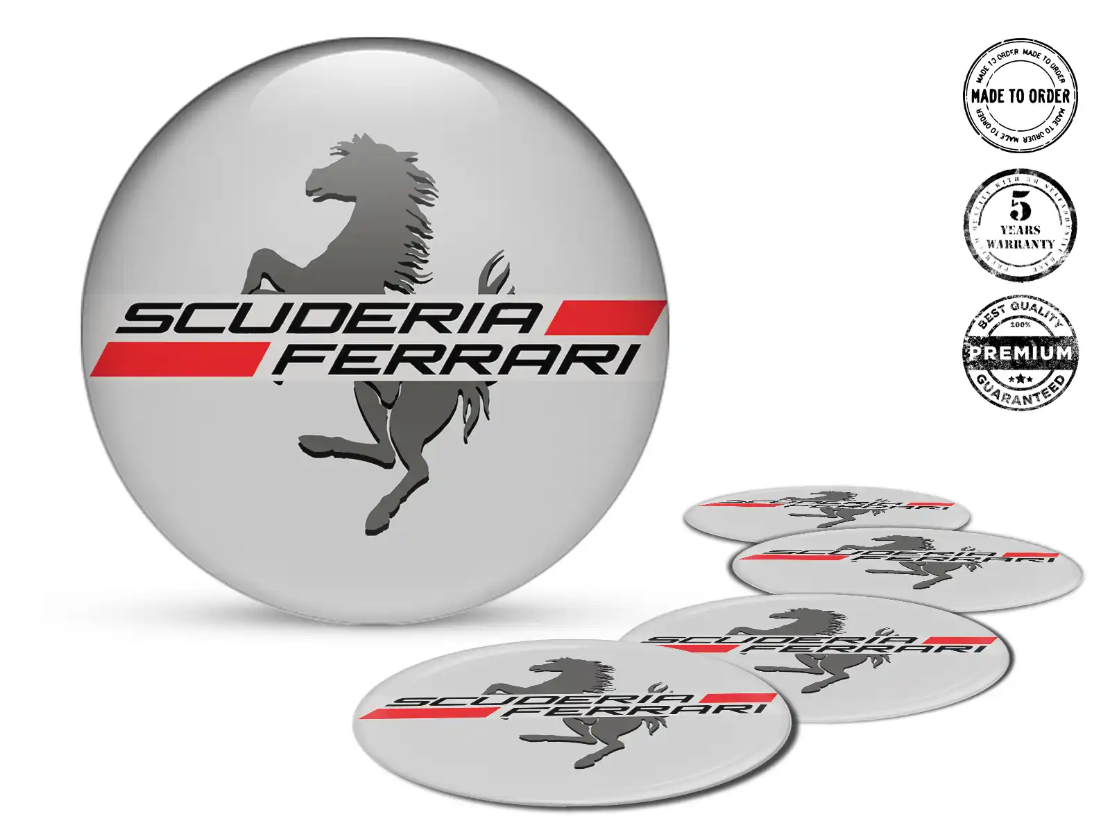 Ferrari Calcomanías de Aro Edición Emblemas Estilo de Silicona